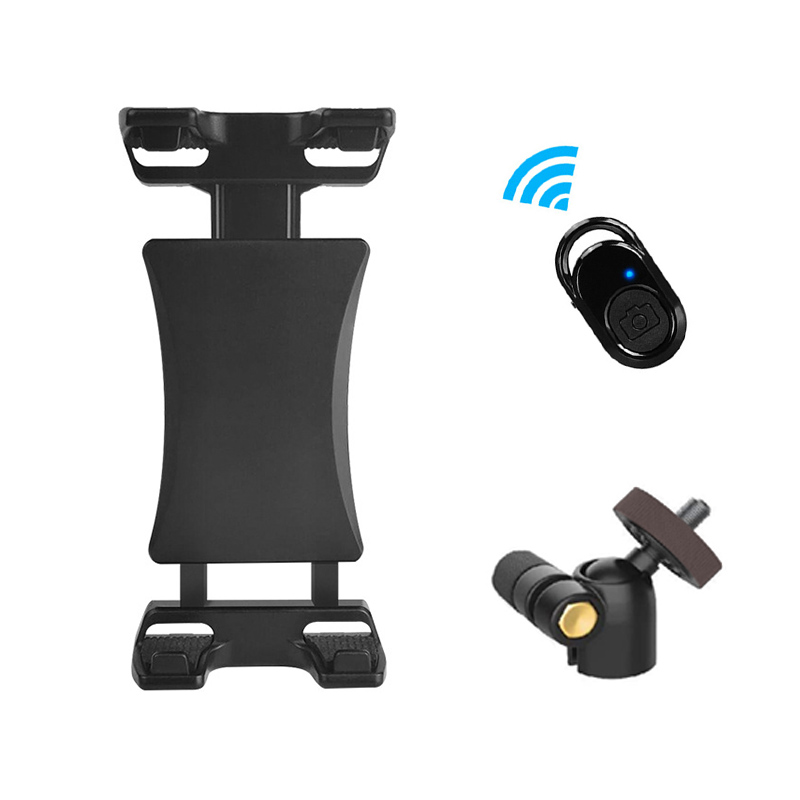 Universal Tablet Tripod Holder Mount Clamp With 1/4 Screw Adapter