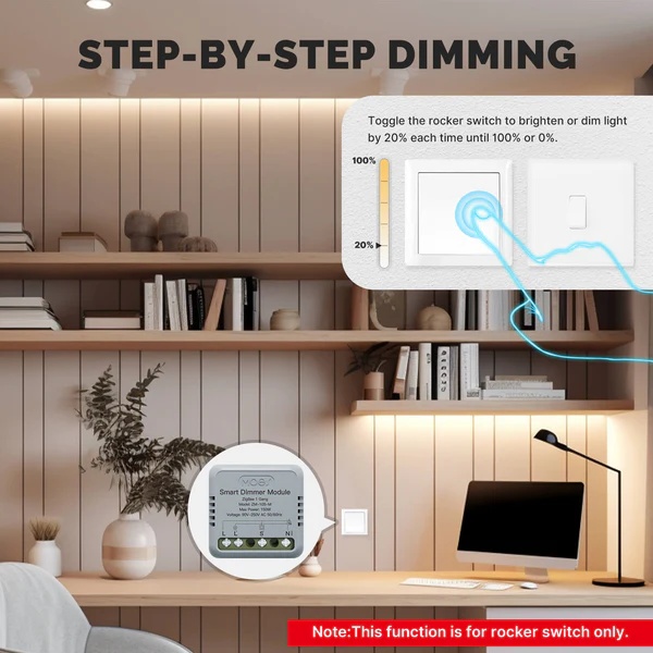 Zigbee Smart Dimmer Switch Module Timer Diy Breaker 1/2 Gang