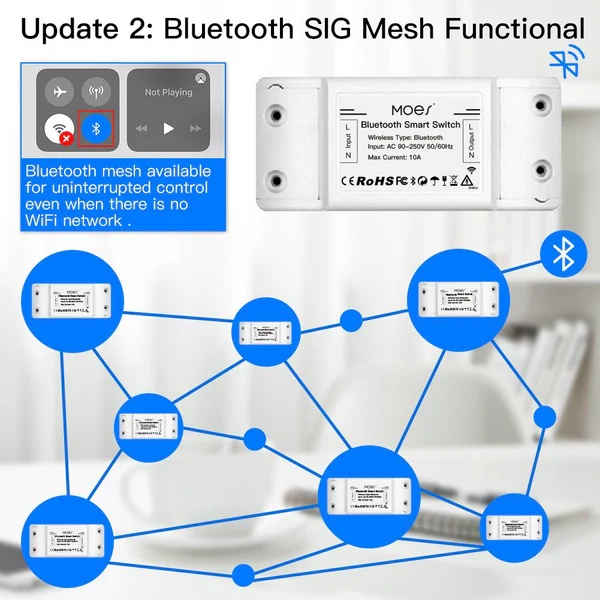 Bluetooth Smart Switch Relay Module Single Point Control Breaker Repeater