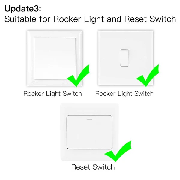 Mini DIY WiFi Relay Module, RF433 Smart Light Switch Module, 1/2 Gang Reset