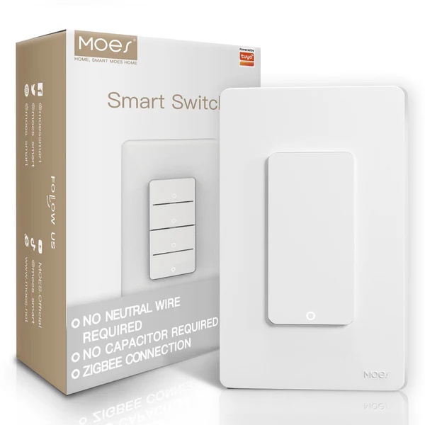 ZigBee 1/2/3/4 Gang Smart Light Switch, Alexa Google APP Remote Light Switching