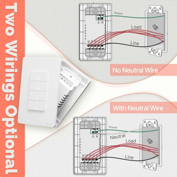 ZigBee 1/2/3/4 Gang Smart Light Switch, Alexa Google APP Remote Light Switching