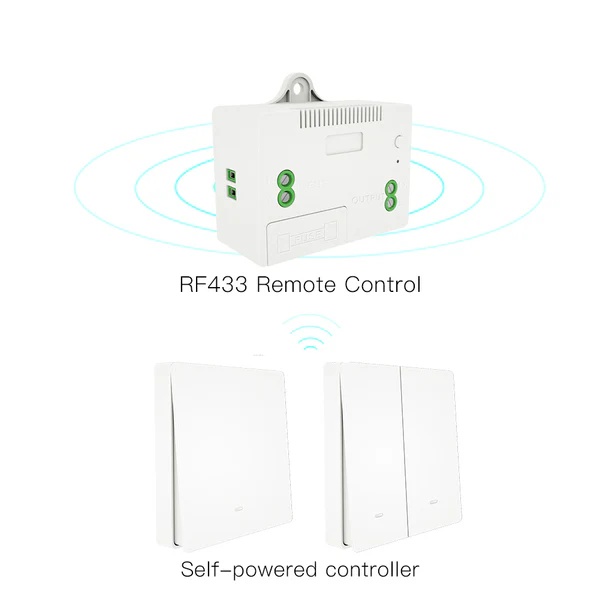 Smart RF433 Transmitter Push Button Switch Multi-Control Self-powered EU