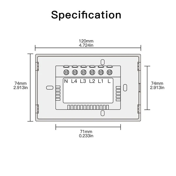 Switch Panel Glass Panel US EU Version 1/2/3/4 Gang (ONLY PANEL without switch）