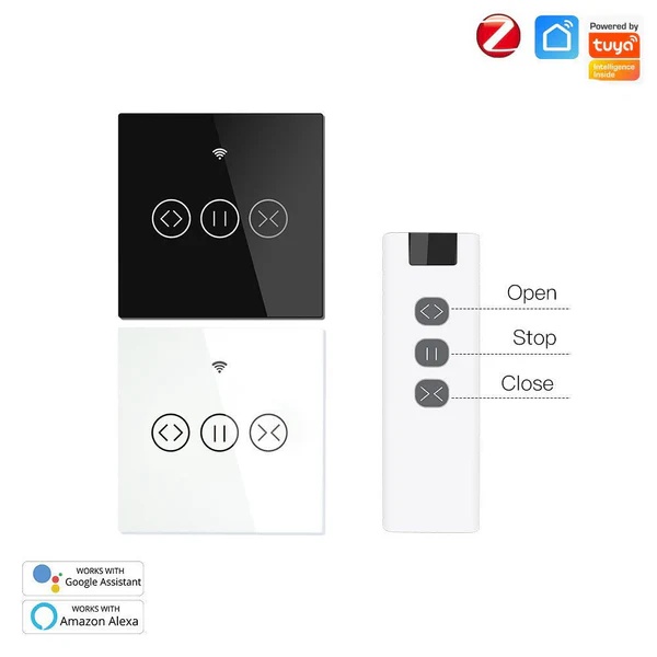 MOES ZigBee Curtain Switch Smart Touch RF Roller Blinds Shutter Switch EU