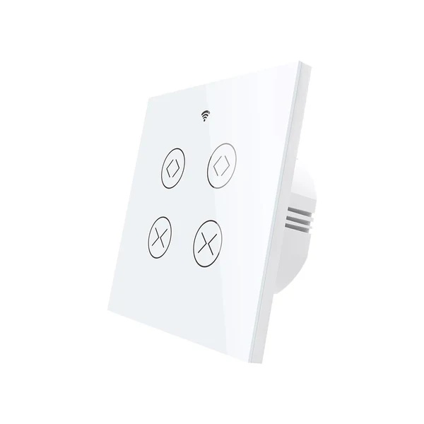 WiFi RF433 Smart 2 Gang Double Curtain Blind Touch Switch Single Pole Neutral Wire Required EU Version