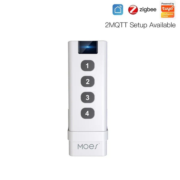 Tuya ZigBee Wireless Scene Switch 4 Gang Remote Point to Point Control