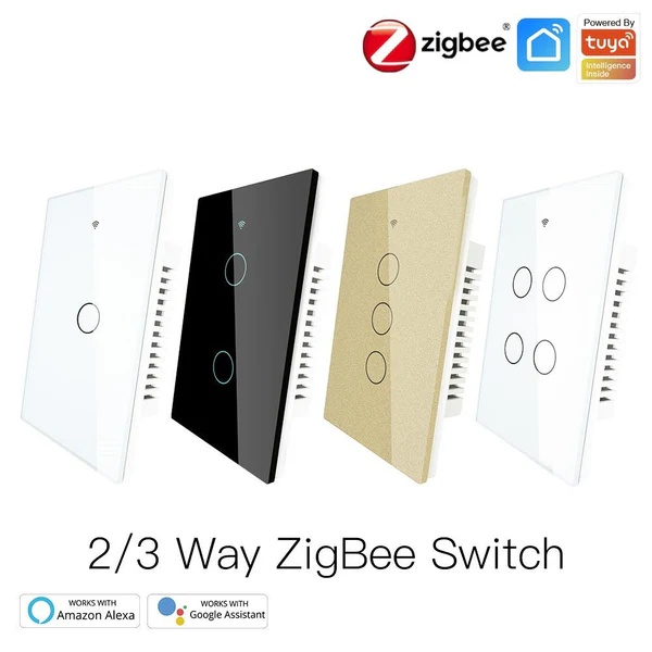 ZigBee Smart Light Touch Switch Multi-Control Neutral Wire Optional No Capacitor US