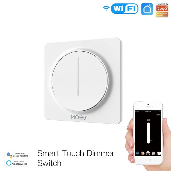 WiFi Smart Light Dimmer Touch Switch Timer Brightness Memory EU