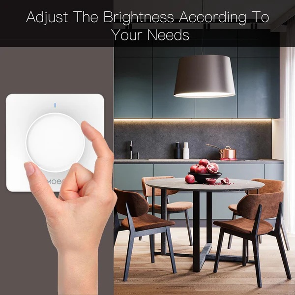 Smart Light Dimmer Rotary Switch Schedule Timer Brightness Memory EU