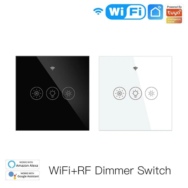 WiFi Smart Light Dimmer Switch RF433 Glass Touch Switch EU