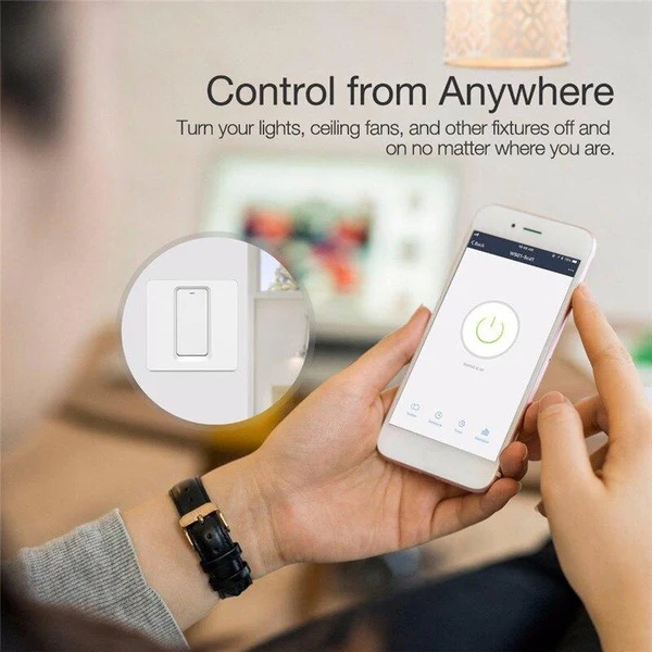 WiFi Smart Light Push Button Switch 2 Way Multi-Control Neutral Wire Required EU