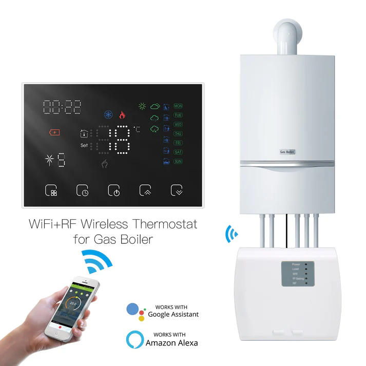 WiFi Smart LCD Wall-Hung Gas Boiler Water Underfloor Heating Temperature Controller