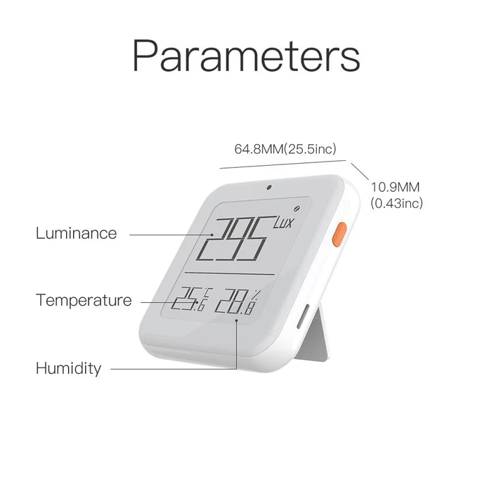 Zigbee/Bluetooth Smart Brightness Thermometer Real-time Light Sensitive Temperature and Humidity Detector