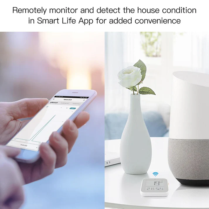 Zigbee/Bluetooth Smart Brightness Thermometer Real-time Light Sensitive Temperature and Humidity Detector