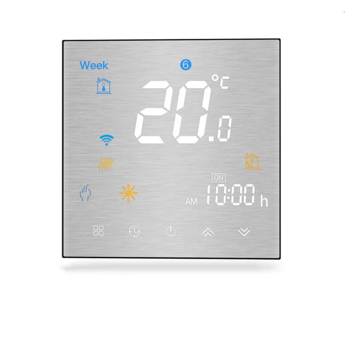 ZigBee Smart Thermostat for Water/Electric floor Heating Water/Gas Boiler Brushed panel