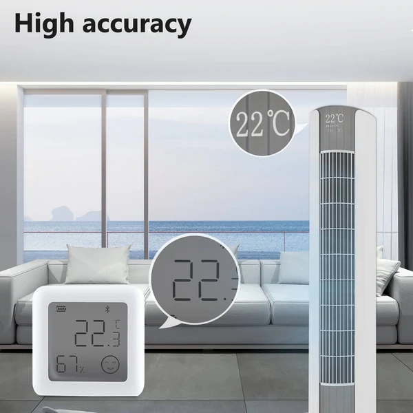 Bluetooth Smart Temperature Humidity Sensor LCD Indoor Hygrometer Thermometer