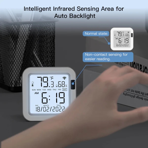 MOES WiFi Smart Temperature & Humidity Sensor with LCD Screen