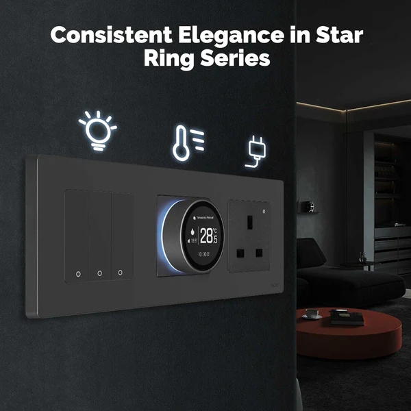 ZigBee Star Ring Smart Thermostat Temperature Controller Water Boiler Electric Heating