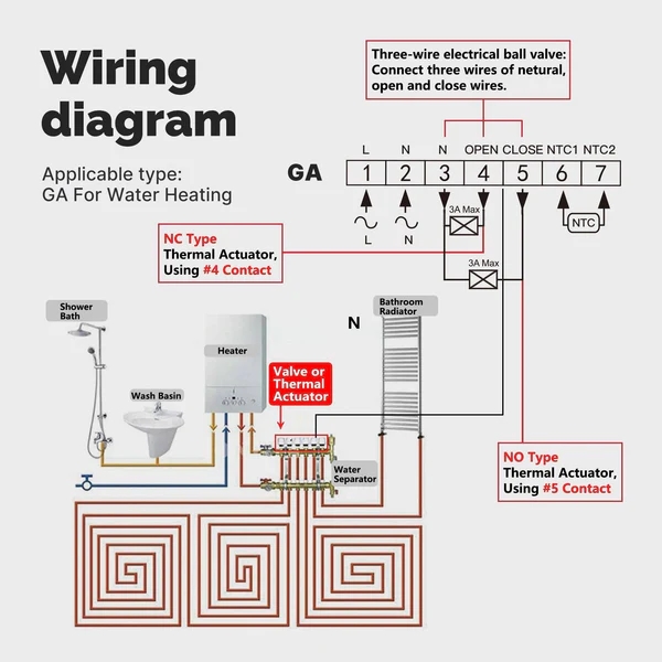 WiFi Thermostat Room Temperature Controller Water/Electric/Gas Boiler Floor Heating App Control