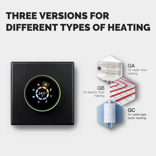 MOES WiFi Smart Home Heating Knob Thermostat Temperature Controller For Water Gas Boiler Electric Heating