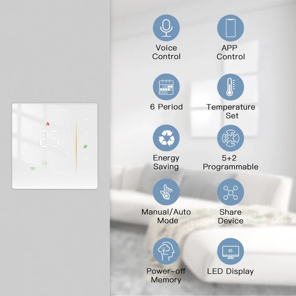 Zigbee Smart Thermostat Gas/Water Heater, Room Thermostat Digital Programmable