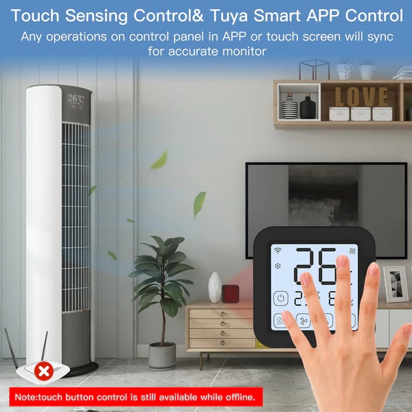 MOES Tuya WiFi Smart IR Thermostat AC Remote Controller Temperature and Humidity Sensor