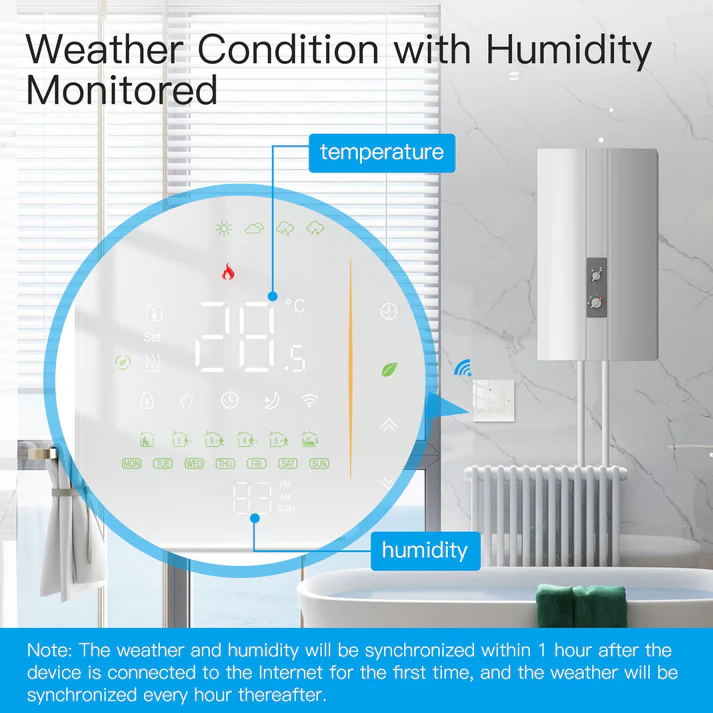 WiFi Programmable Thermostat Room Temperature Controller for Water/ Electric /Gas /Boiler floor Heating